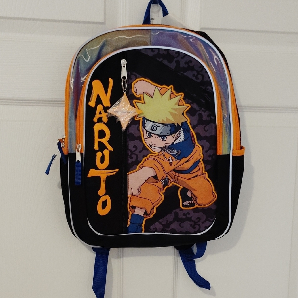 Naruto Kids Backpack - Black and Orange Design
